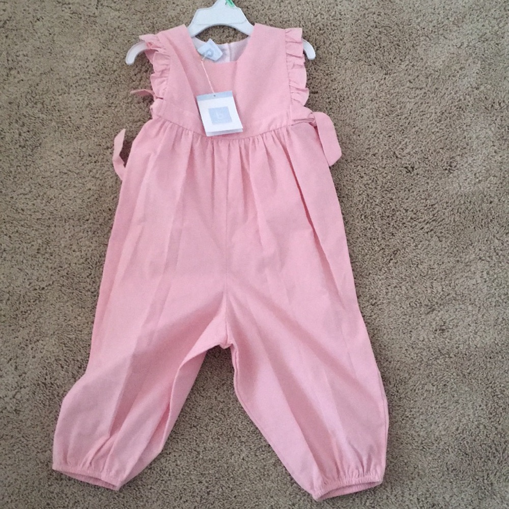 NWT Bella Bliss 100% cotton pink overalls size 2